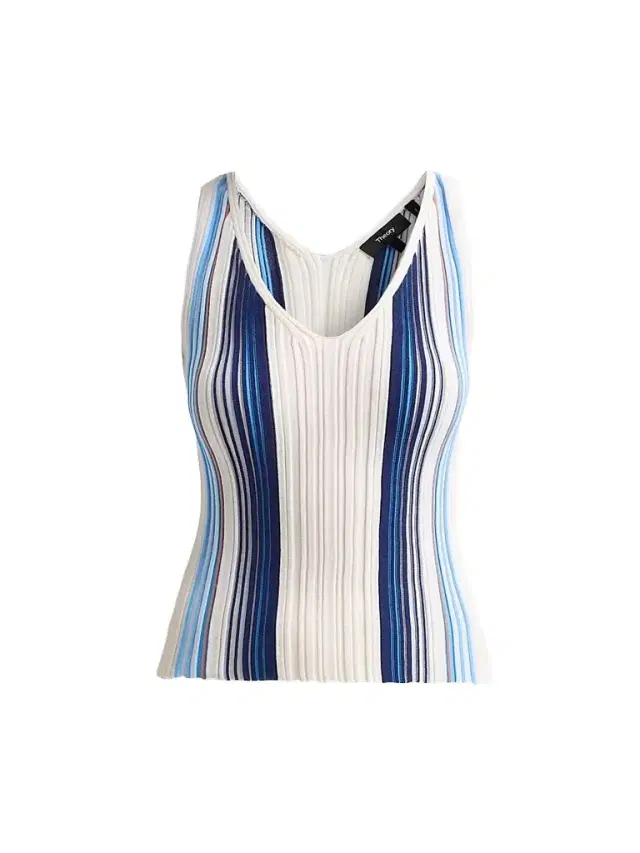 Theory Women's Textured Stripe Scoopneck Tank -  Multi