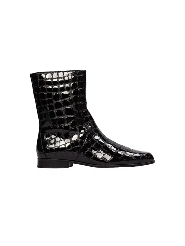 Black Suede Studio Women's Aries Croc Boots - Black Croc