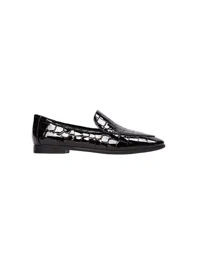 Black Suede Studio Women's Allie Croc Loafers - Black Croc - Size 12 | Thumbnail 1