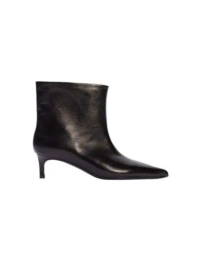 Black Suede Studio Women's Trina 50MM Leather Boots - Black Leather