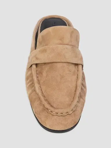 Black Suede Studio Women's Gabby Suede Mule Loafers - Latte Suede - Size 5 | Thumbnail 3 Black Suede Studio Women's Gabby Suede Mule Loafers - Latte Suede - Size 5 | Thumbnail 3