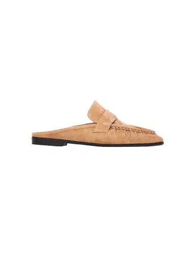 Black Suede Studio Women's Gabby Suede Mule Loafers - Latte Suede - Size 5 | Thumbnail 1 Black Suede Studio Women's Gabby Suede Mule Loafers - Latte Suede - Size 5 | Thumbnail 1