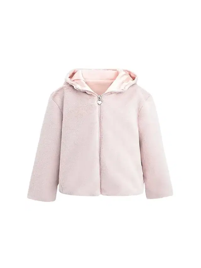 Tulleen Plush Hooded Jacket - Pink