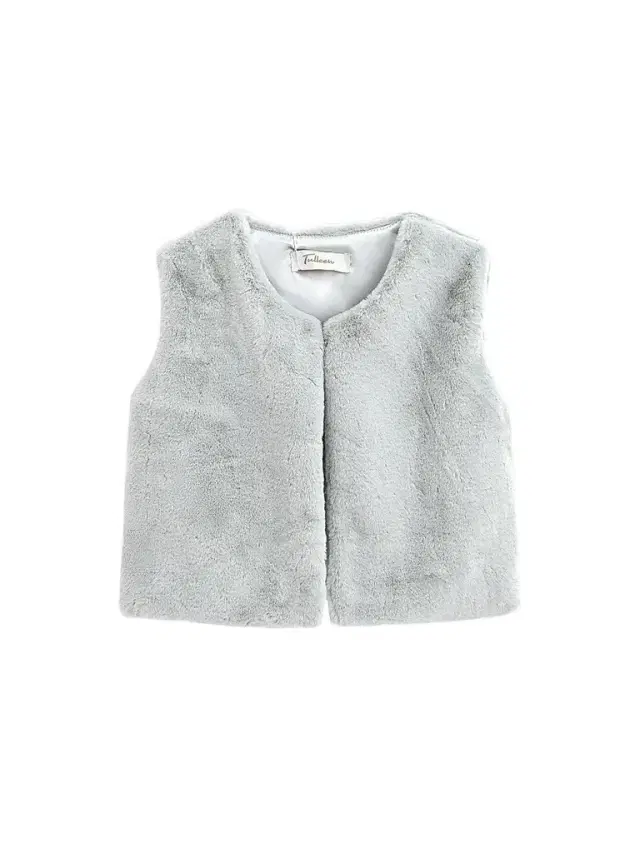 Tulleen Little Girl's & Girl's Plush Vest - Gray