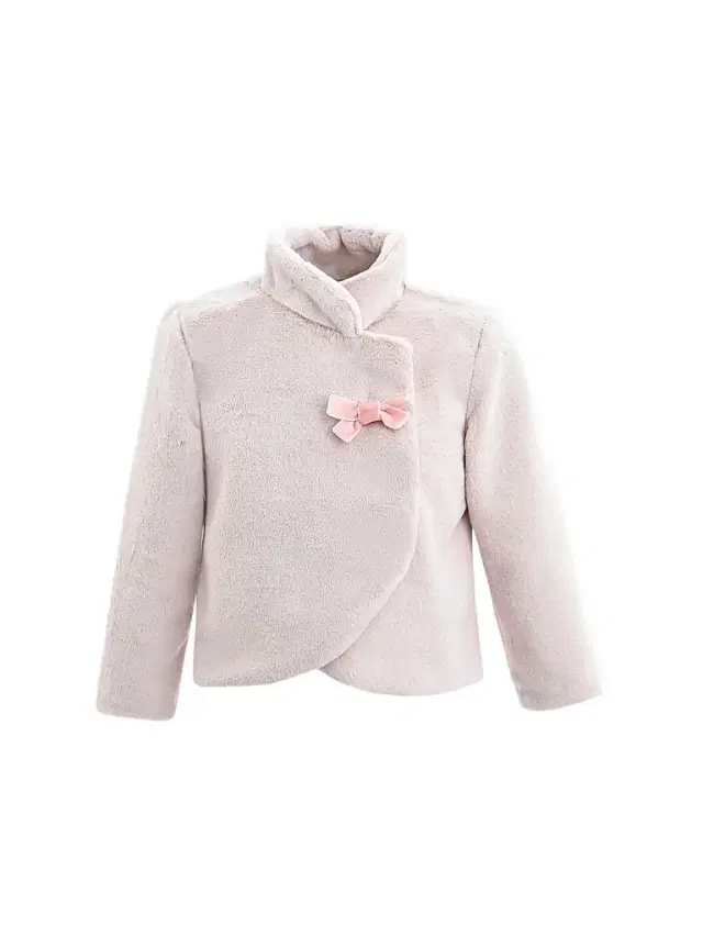 Tulleen Baby Girl's Plush Asymmetrical Coat - Pink