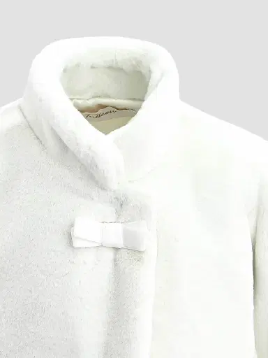 Tulleen Little Girl's Plush Asymmetrical Coat - | Thumbnail 6