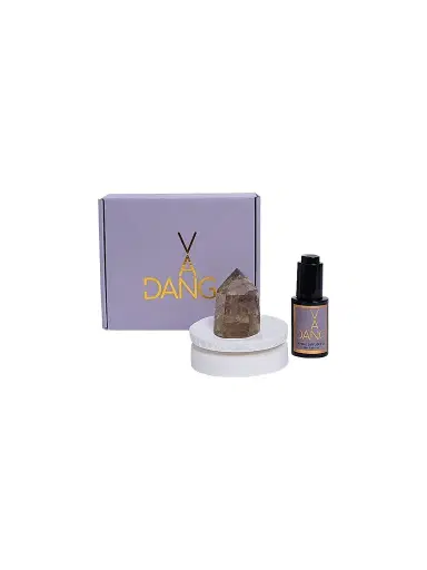 Van Dang Fragrances Acid Washed Dream Diffuser Oil & Smoky Quartz Crystal Meditation Set | Thumbnail 1 Van Dang Fragrances Acid Washed Dream Diffuser Oil & Smoky Quartz Crystal Meditation Set | Thumbnail 1