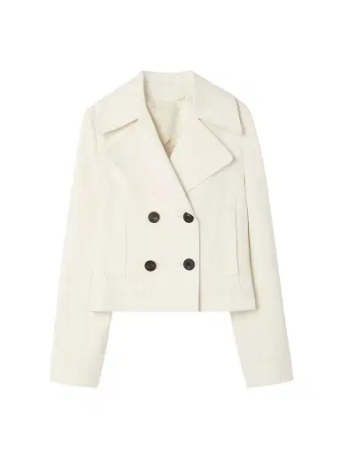 Burberry Women's Cotton Double-Breasted Crop Jacket | Thumbnail 1 Burberry Women's Cotton Double-Breasted Crop Jacket | Thumbnail 1