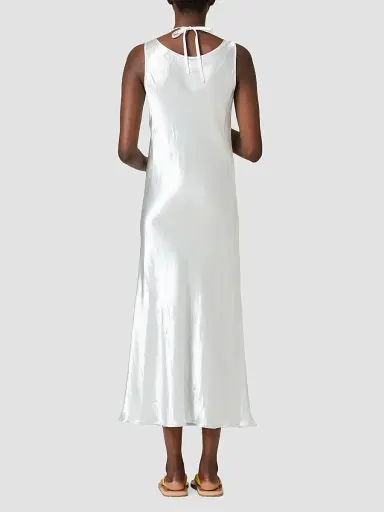 Miu Miu Women's Satin Dress - Silver - Size 4 | Thumbnail 3
