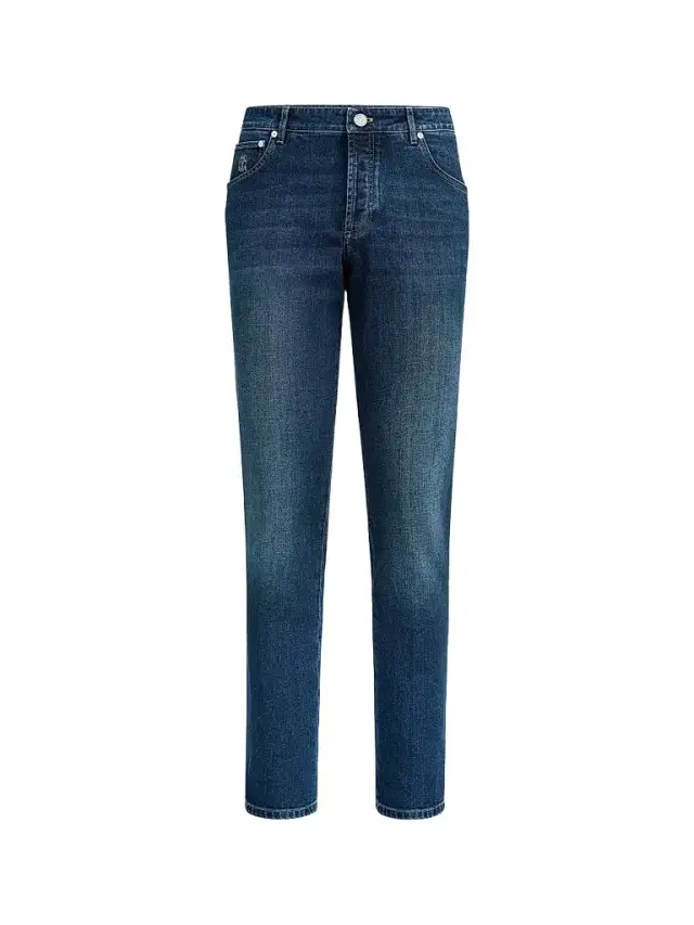 Brunello Cucinelli Men's Comfort Denim Five-Pocket Jeans - Dark Denim