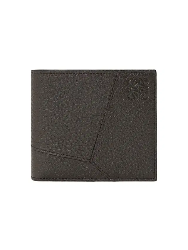 LOEWE Men's Puzzle Leather Bi-Fold Wallet - Chocolate