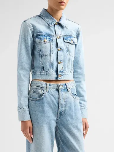 Ksubi Women's Higher Than Heaven Slim Trucker Jacket - Denim - Size XL | Thumbnail 4