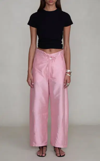 CHAN LUU Techno Taffeta Barrel Pants | Thumbnail 2