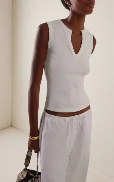 FLORE FLORE Iman Cotton Tank Top | Thumbnail 4