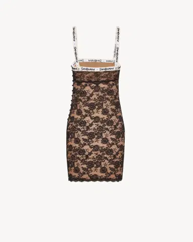 Yves Saint Laurent SAINT LAURENT lace slip dress | Thumbnail 2 Yves Saint Laurent SAINT LAURENT lace slip dress | Thumbnail 2