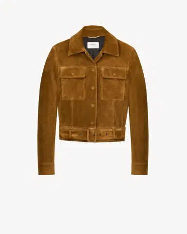 Yves Saint Laurent jacket in vintage split leather | Thumbnail 2 Yves Saint Laurent jacket in vintage split leather | Thumbnail 2