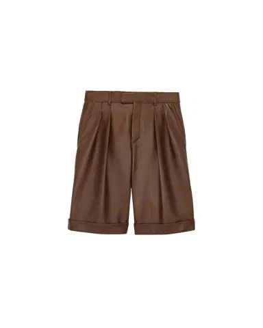 Yves Saint Laurent bermuda shorts in lambskin | Thumbnail 1 Yves Saint Laurent bermuda shorts in lambskin | Thumbnail 1
