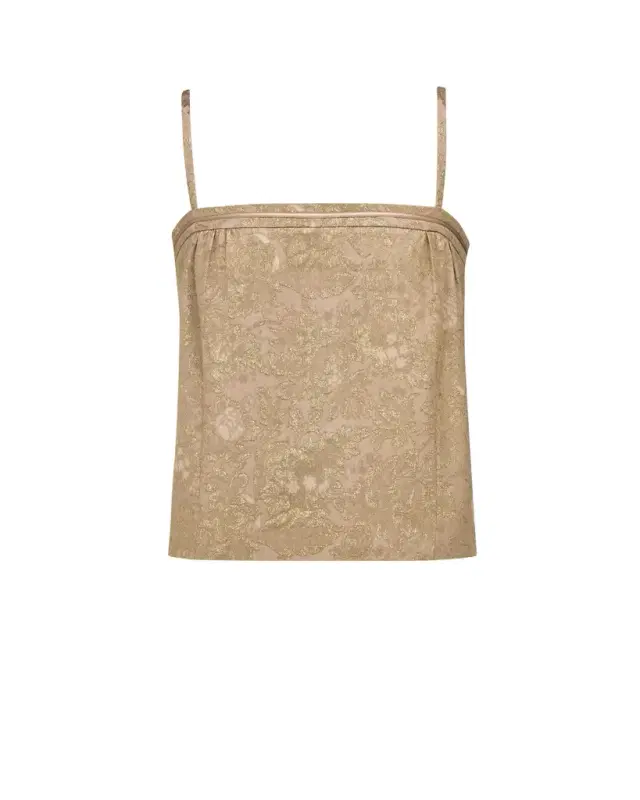 Yves Saint Laurent shift top in brocade
