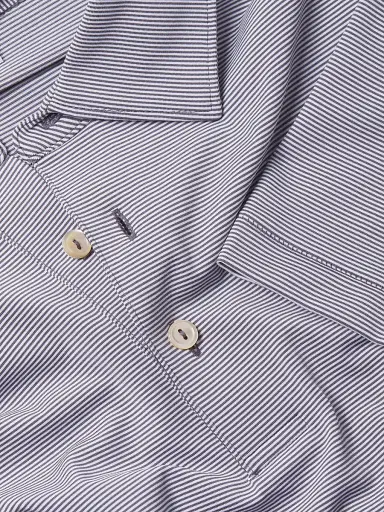 Peter Millar Men's Jubilee Pinstripe Polo - Iron | Thumbnail 6