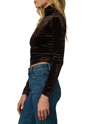 Joe's Jeans Women's The Tony Turtleneck Velvet Long-Sleeve Top | Thumbnail 4 Joe's Jeans Women's The Tony Turtleneck Velvet Long-Sleeve Top | Thumbnail 4