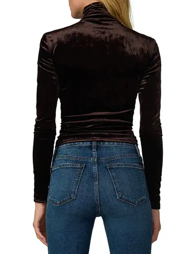 Joe's Jeans Women's The Tony Turtleneck Velvet Long-Sleeve Top | Thumbnail 5 Joe's Jeans Women's The Tony Turtleneck Velvet Long-Sleeve Top | Thumbnail 5