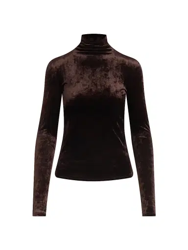 Joe's Jeans Women's The Tony Turtleneck Velvet Long-Sleeve Top | Thumbnail 1 Joe's Jeans Women's The Tony Turtleneck Velvet Long-Sleeve Top | Thumbnail 1
