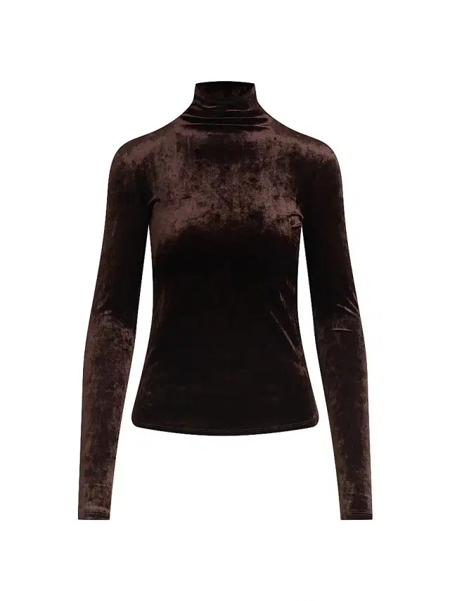 Joe's Jeans Women's The Tony Turtleneck Velvet Long-Sleeve Top - Cacao