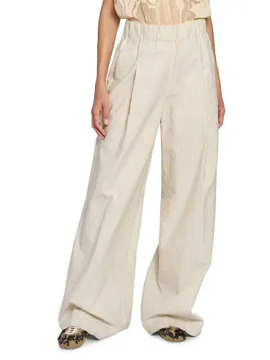 Dries Van Noten Women's Pila Pleated Cotton-Blend Wide-Leg Pants | Thumbnail 3 Dries Van Noten Women's Pila Pleated Cotton-Blend Wide-Leg Pants | Thumbnail 3