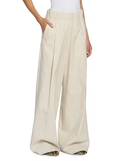 Dries Van Noten Women's Pila Pleated Cotton-Blend Wide-Leg Pants | Thumbnail 4 Dries Van Noten Women's Pila Pleated Cotton-Blend Wide-Leg Pants | Thumbnail 4