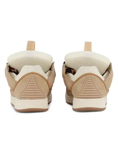 Lanvin Kid's Suede Curb Sneakers - Stone Off White 1.5 (Child) | Thumbnail 7 Lanvin Kid's Suede Curb Sneakers - Stone Off White 1.5 (Child) | Thumbnail 7