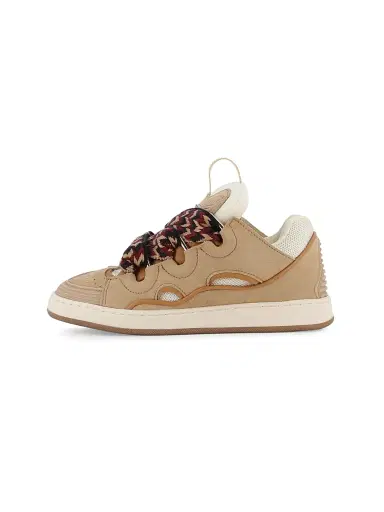 Lanvin Kid's Suede Curb Sneakers - Stone Off White 1.5 (Child) | Thumbnail 9 Lanvin Kid's Suede Curb Sneakers - Stone Off White 1.5 (Child) | Thumbnail 9