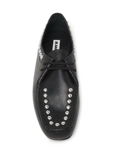 Jil Sander Men's Studded Lace-Up Leather Shoes - Black - Size 12 | Thumbnail 4