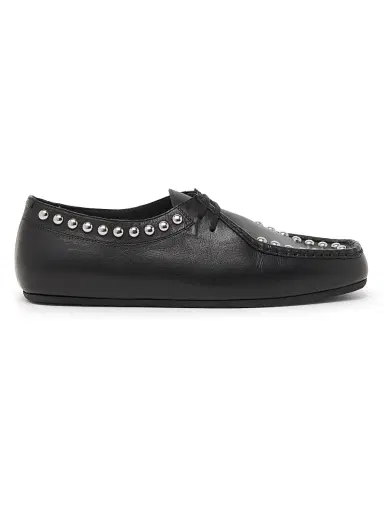 Jil Sander Men's Studded Lace-Up Leather Shoes - Black - Size 12 | Thumbnail 1
