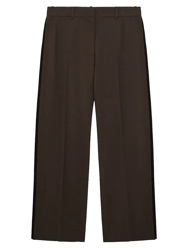 LOEWE Women's Pleated Striped Wool-Blend Wide-Leg Trousers - Brown