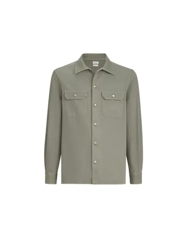 Brunello Cucinelli Cotton gabardine overshirt
