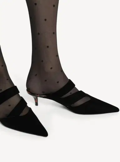 Balmain Velvet and printed patent leather mules | Thumbnail 2