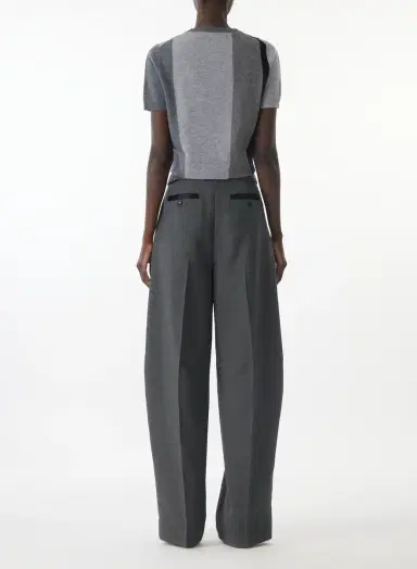 Jason Wu Collection ASYMMETRICAL PANELLED SHORT SLEEVE WOOL SWEATER | Thumbnail 3 Jason Wu Collection ASYMMETRICAL PANELLED SHORT SLEEVE WOOL SWEATER | Thumbnail 3