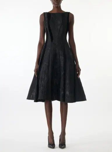 Jason Wu Collection MIXED MEDIA LOW BACK MIDI DRESS | Thumbnail 3