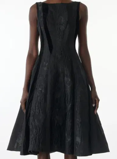 Jason Wu Collection MIXED MEDIA LOW BACK MIDI DRESS | Thumbnail 4
