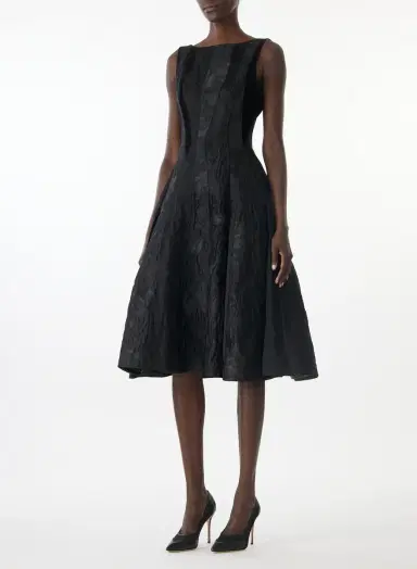 Jason Wu Collection MIXED MEDIA LOW BACK MIDI DRESS | Thumbnail 5