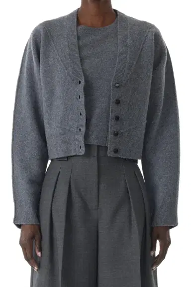 Jason Wu Collection SCULPTURAL MERINO WOOL CARDIGAN | Thumbnail 1 Jason Wu Collection SCULPTURAL MERINO WOOL CARDIGAN | Thumbnail 1