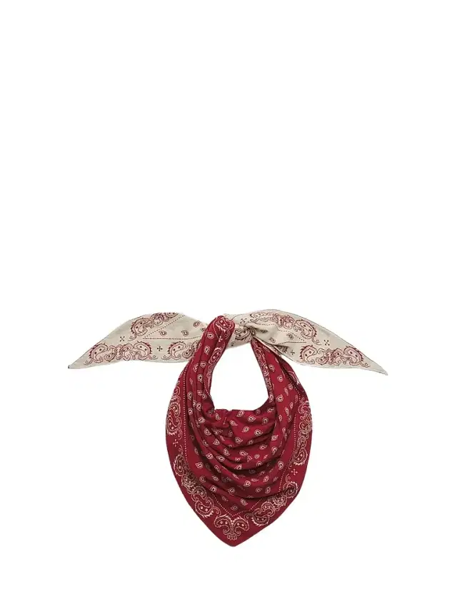 Guest in Residence Women's The Wild Rag Cotton-Silk Reversible Bandana - Carmine Butter