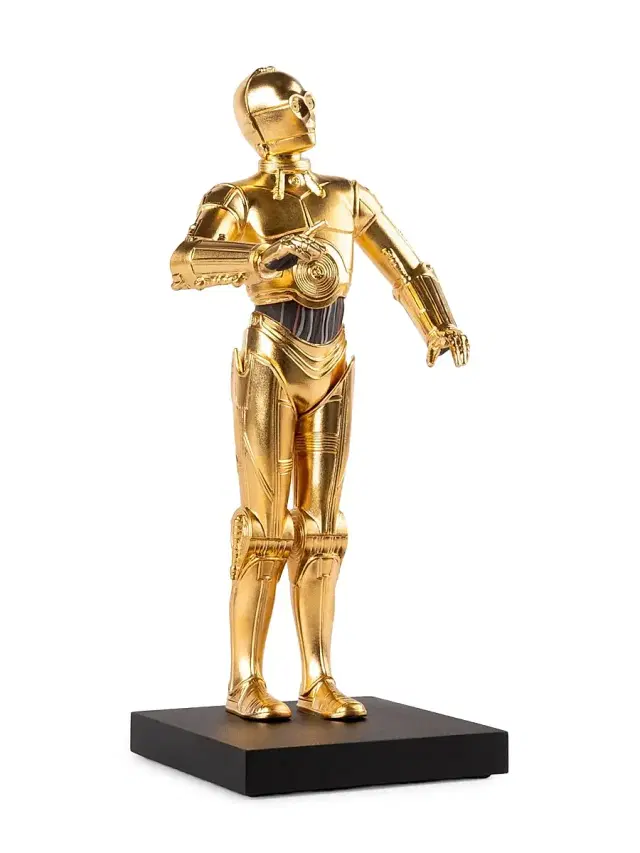 Lladro Star Wars C-3PO Porcelain Figure - Gold And Black
