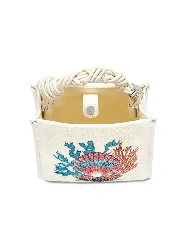 Ganni Women's Buo  Dice Shopper Tote Bag - Egret | Thumbnail 2