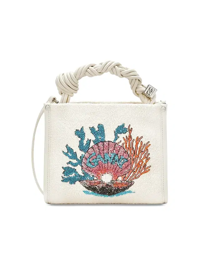 Ganni Women's Buo  Dice Shopper Tote Bag - Egret