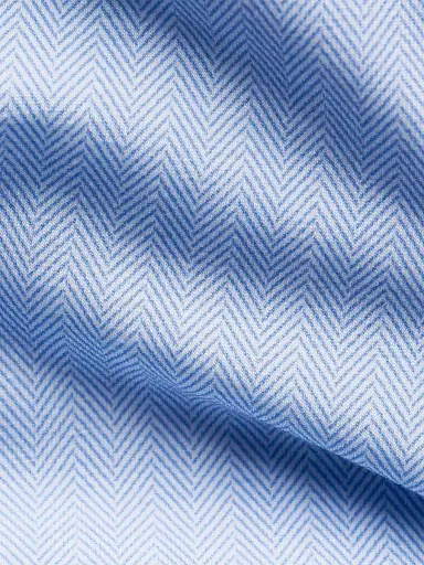 Eton Men's Herringbone Stretch-Cotton Slim-Fit Shirt - Light Blue | Thumbnail 3 Eton Men's Herringbone Stretch-Cotton Slim-Fit Shirt - Light Blue | Thumbnail 3