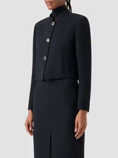 Akris Women's Kadet Virgin Wool Crop Jacket | Thumbnail 6 Akris Women's Kadet Virgin Wool Crop Jacket | Thumbnail 6