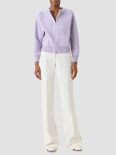 Akris Women's Cashmere Piqué Zip Cardigan | Thumbnail 2 Akris Women's Cashmere Piqué Zip Cardigan | Thumbnail 2