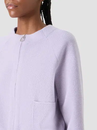 Akris Women's Cashmere Piqué Zip Cardigan | Thumbnail 5 Akris Women's Cashmere Piqué Zip Cardigan | Thumbnail 5