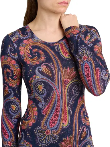 Etro Women's Paisley Print Jersey Top - Stampa F Do Blu | Thumbnail 6 Etro Women's Paisley Print Jersey Top - Stampa F Do Blu | Thumbnail 6